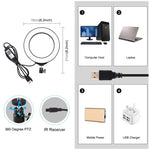 Đèn LED vòng USB RGBW 6.2 inch 16cm có thể điều chỉnh độ sáng PULUZ cho vlog, chụp ảnh, quay video kèm chân đế cold shoe, đầu bi & điều khiển từ xa, 6.2 inch RGBW / điều khiển từ xa