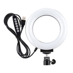 Đèn LED vòng USB 4.7 inch 12cm bề mặt cong 10 chế độ 8 màu RGBW có thể điều chỉnh độ sáng PULUZ cho vlog, chụp ảnh, quay video kèm chân đế đầu bi, 4.7 inch RGBW