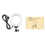 Đèn LED vòng USB 4.7 inch 12cm bề mặt cong 10 chế độ 8 màu RGBW có thể điều chỉnh độ sáng PULUZ cho vlog, chụp ảnh, quay video kèm chân đế đầu bi, 4.7 inch RGBW