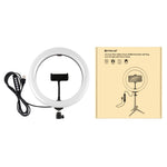 Đèn LED vòng USB 10.2 inch 26cm 10 chế độ 8 màu RGBW có thể điều chỉnh độ sáng PULUZ cho vlog, chụp ảnh, quay video kèm chân đế cold shoe, đầu bi & kẹp điện thoại, 10.2 inch RGBW