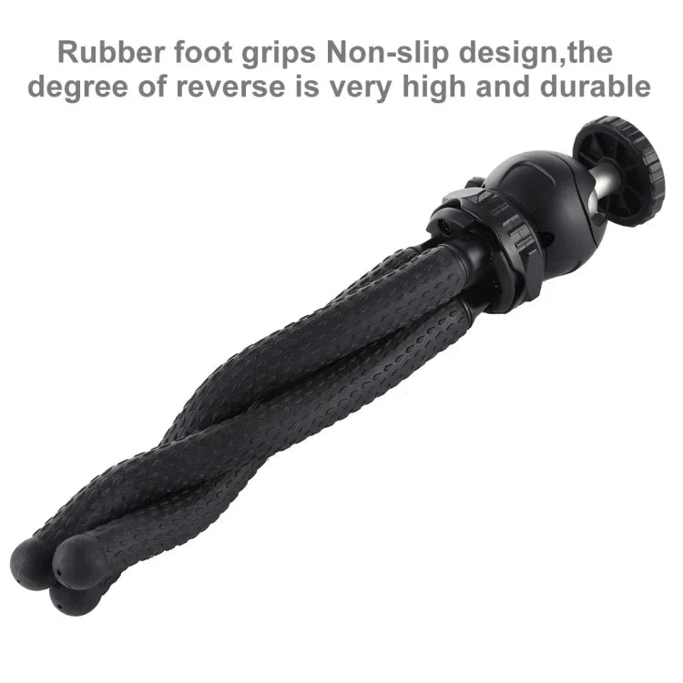 PULUZ Giá đỡ chân máy mini bạch tuộc linh hoạt có đầu bi cho máy ảnh SLR, GoPro, điện thoại, Kích thước: 25cmx4.5cm, Chân máy 25cm