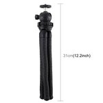 PULUZ Giá đỡ chân máy mini bạch tuộc linh hoạt có đầu bi cho máy ảnh SLR, GoPro, điện thoại, Kích thước: 30cmx5cm, Chân máy 30cm