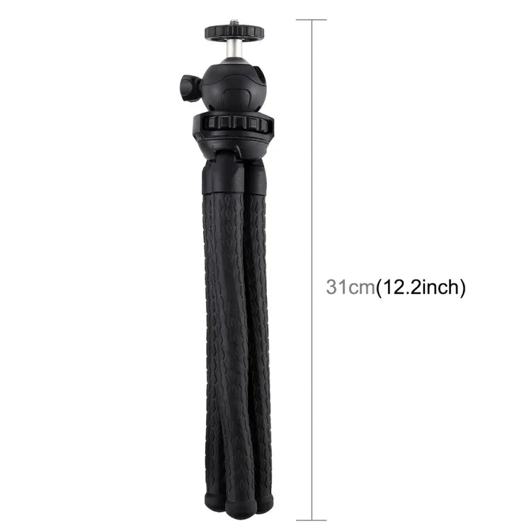 PULUZ Giá đỡ chân máy mini bạch tuộc linh hoạt có đầu bi cho máy ảnh SLR, GoPro, điện thoại, Kích thước: 30cmx5cm, Chân máy 30cm