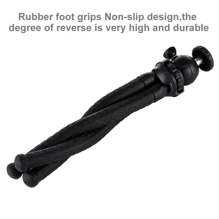 PULUZ Giá đỡ chân máy mini bạch tuộc linh hoạt có đầu bi cho máy ảnh SLR, GoPro, điện thoại, Kích thước: 30cmx5cm, Chân máy 30cm