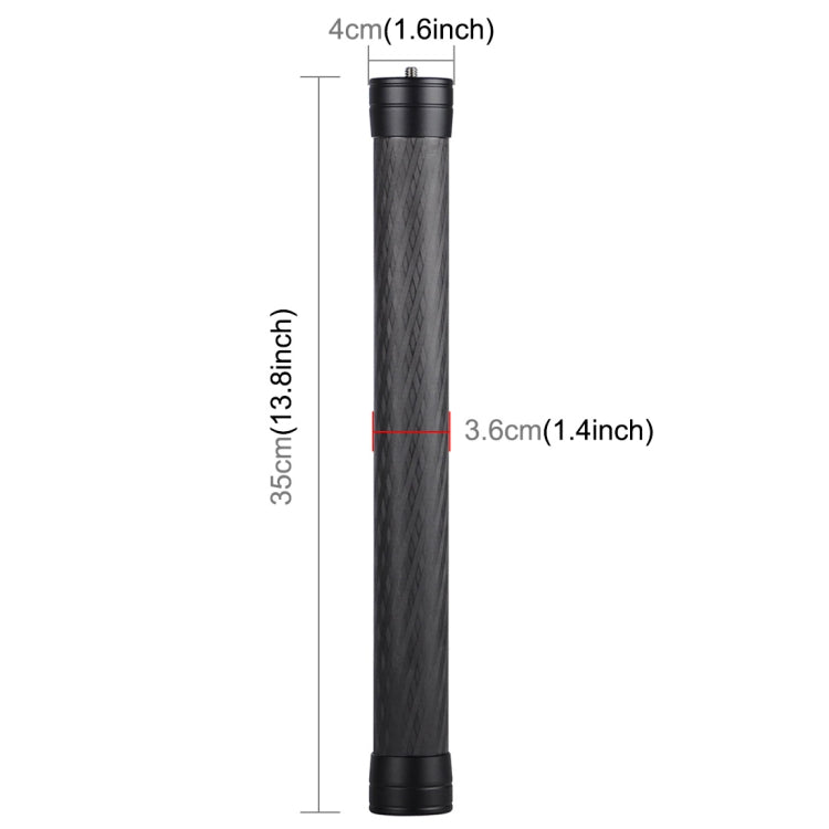 PULUZ Gậy monopod mở rộng bằng sợi carbon có thể kéo dài cho DJI / MOZA / Feiyu V2 / Zhiyun G5 / SPG Gimbal, Chiều dài: 35cm, 35cm