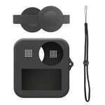 PULUZ cho GoPro Max Bộ nắp ống kính đôi + Ốp bảo vệ thân máy bằng silicone, Ốp silicone
