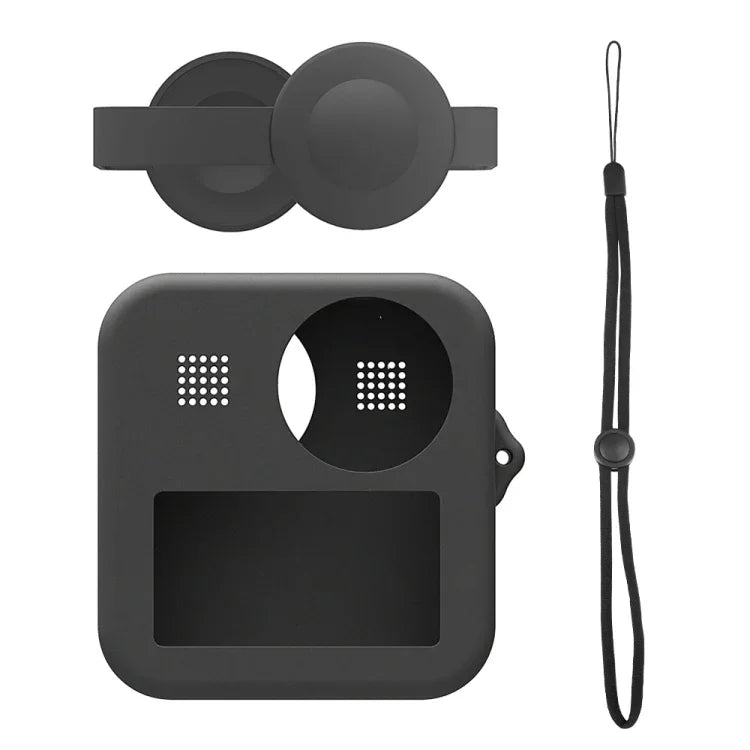 PULUZ cho GoPro Max Bộ nắp ống kính đôi + Ốp bảo vệ thân máy bằng silicone, Ốp silicone