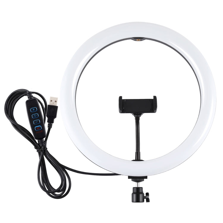 Đèn LED vòng USB 11.8 inch 30cm 3 chế độ có thể điều chỉnh độ sáng, nhiệt độ màu kép PULUZ cho vlog, selfie, chụp ảnh, quay video kèm kẹp điện thoại, 11.8 inch