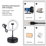 Đèn LED vòng cong PULUZ 10.2 inch 26cm USB 3 chế độ, điều chỉnh độ sáng, nhiệt độ màu kép cho vlog, selfie, chụp ảnh, quay video, có điều khiển từ xa Bluetooth, giá đỡ bàn gập và kẹp điện thoại