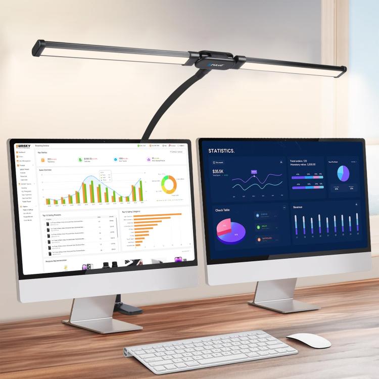 Đèn bàn kẹp đôi PULUZ ống cổ ngỗng LED chiếu sáng bổ sung