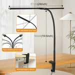 Đèn bàn kẹp đôi PULUZ ống cổ ngỗng LED chiếu sáng bổ sung