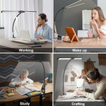 Đèn bàn kẹp đôi PULUZ ống cổ ngỗng LED chiếu sáng bổ sung