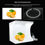 Bộ đèn vòng gập di động PULUZ 30cm cho studio chụp ảnh kèm 6 phông nền màu (Đen, Trắng, Vàng, Đỏ, Xanh lá, Xanh dương), kích thước mở: 31cm x 31cm x 32cm, hộp 30cm