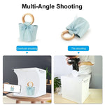 Bộ đèn vòng gập di động PULUZ 30cm cho studio chụp ảnh kèm 6 phông nền màu (Đen, Trắng, Vàng, Đỏ, Xanh lá, Xanh dương), kích thước mở: 31cm x 31cm x 32cm, hộp 30cm