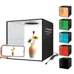 Bộ đèn vòng gập 30cm PULUZ cho Studio Ảnh với 6 màu phông nền Đen / Trắng / Cam / Đỏ / Xanh lá / Xanh dương, Hộp 30cm Màu Đen