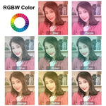 Đèn LED vòng cong PULUZ 7.9 inch 20cm USB RGB điều chỉnh độ sáng, nhiệt độ màu kép cho vlog, selfie, chụp ảnh, quay video, có kẹp điện thoại, 7.9 inch RGBW