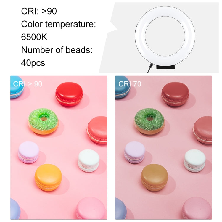 Đèn LED vòng bề mặt cong PULUZ 4.7 inch 12cm USB ánh sáng trắng cho selfie, làm đẹp, vlog, chụp ảnh, quay video, 4.7 inch
