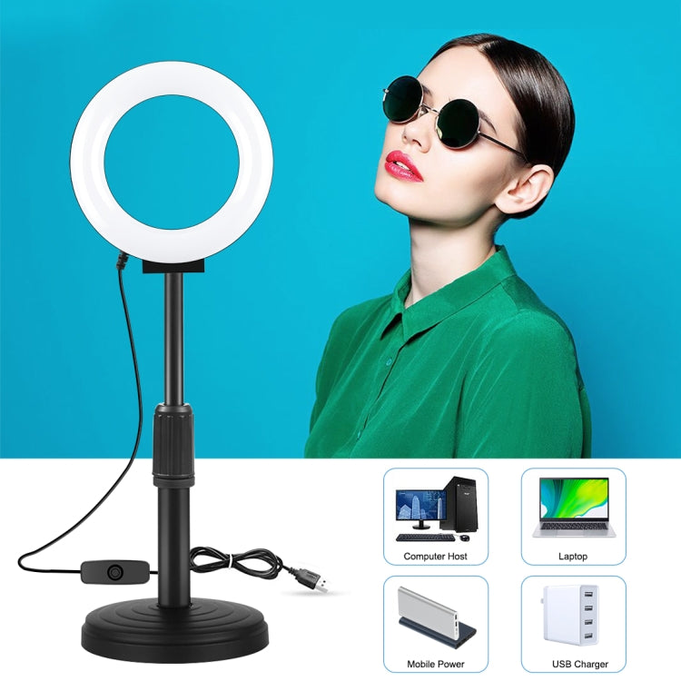 Đèn LED vòng bề mặt cong PULUZ 4.7 inch 12cm USB ánh sáng trắng cho selfie, làm đẹp, vlog, chụp ảnh, quay video, 4.7 inch