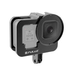 Ốp bảo vệ dày CNC hợp kim nhôm PULUZ cho GoPro HERO13 Black /12 Black /11 Black /10 Black /9 Black kèm khung bảo hiểm & kính lọc UV 52mm, Dành cho GoPro HERO9 Black dày