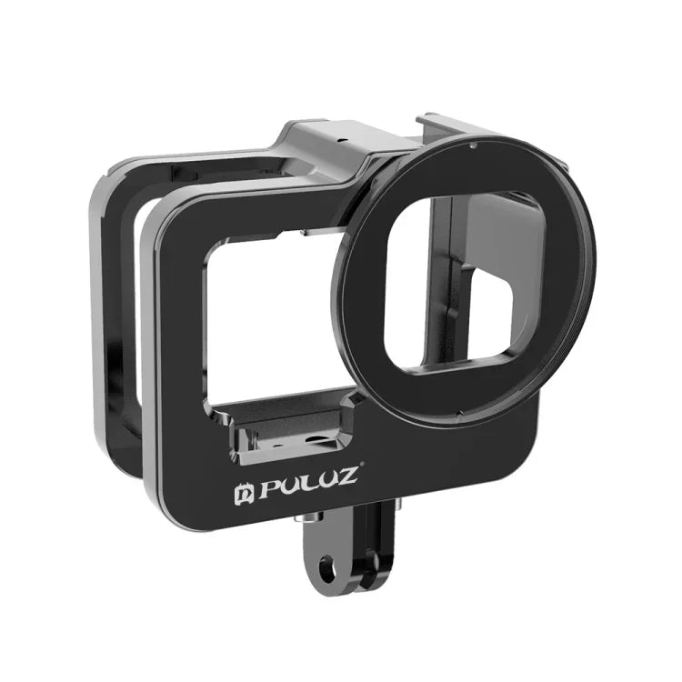 Ốp bảo vệ dày CNC hợp kim nhôm PULUZ cho GoPro HERO13 Black /12 Black /11 Black /10 Black /9 Black kèm khung bảo hiểm & kính lọc UV 52mm, Dành cho GoPro HERO9 Black dày