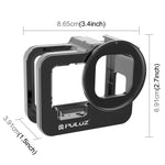 Ốp bảo vệ dày CNC hợp kim nhôm PULUZ cho GoPro HERO13 Black /12 Black /11 Black /10 Black /9 Black kèm khung bảo hiểm & kính lọc UV 52mm, Dành cho GoPro HERO9 Black dày
