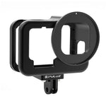 Ốp bảo vệ mỏng CNC hợp kim nhôm PULUZ cho GoPro HERO13 Black /12 Black /11 Black /10 Black /9 Black kèm khung bảo hiểm & kính lọc UV 52mm, Dành cho GoPro HERO9 Black mỏng