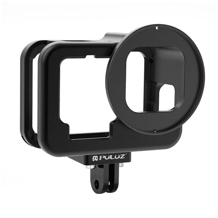 Ốp bảo vệ mỏng CNC hợp kim nhôm PULUZ cho GoPro HERO13 Black /12 Black /11 Black /10 Black /9 Black kèm khung bảo hiểm & kính lọc UV 52mm, Dành cho GoPro HERO9 Black mỏng