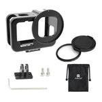 Ốp bảo vệ mỏng CNC hợp kim nhôm PULUZ cho GoPro HERO13 Black /12 Black /11 Black /10 Black /9 Black kèm khung bảo hiểm & kính lọc UV 52mm, Dành cho GoPro HERO9 Black mỏng