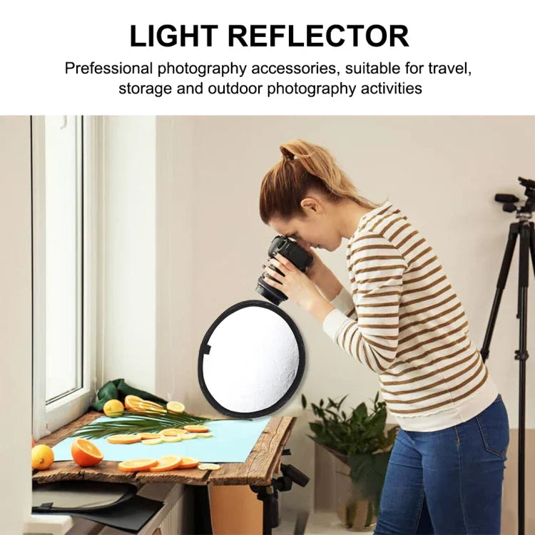 Bảng phản chiếu phòng chụp ảnh gập 2 trong 1 PULUZ 30cm Bạc / Vàng, Bảng phản chiếu 30cm