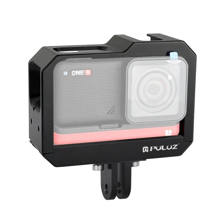 Vỏ Bảo Vệ Khung Hợp Kim Nhôm PULUZ Kèm Khe Đế Giày Lạnh & Bộ Chuyển Đổi Đế Chân Máy Cho Insta360 One R, Cho Khung Lồng Insta 360 One R (B), Cho Khung Lồng Insta 360 One R (R)