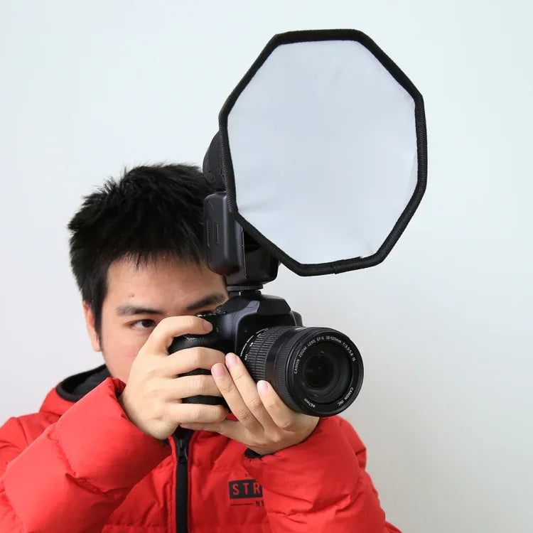 Khuếch tán đèn flash mềm kiểu bát giác gập PULUZ 20cm, 20cm bát giác