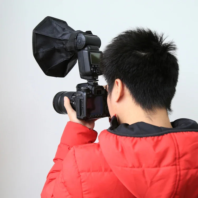 Khuếch tán đèn flash mềm kiểu bát giác gập PULUZ 20cm, 20cm bát giác