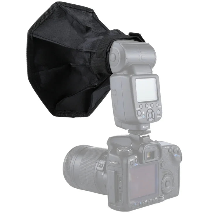 Khuếch tán đèn flash mềm kiểu bát giác gập PULUZ 20cm, 20cm bát giác