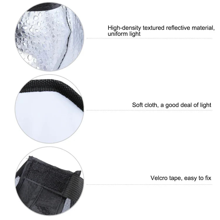 Khuếch tán đèn flash mềm kiểu bát giác gập PULUZ 20cm, 20cm bát giác