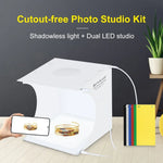 Đèn LED chụp ảnh không bóng PULUZ mini + lều chụp studio, chất liệu acrylic, diện tích hiệu quả 20cm x 20cm, 20cm (2 LED) + đèn không bóng
