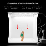 Đèn LED chụp ảnh không bóng PULUZ mini + lều chụp studio, chất liệu acrylic, diện tích hiệu quả 20cm x 20cm, 20cm (2 LED) + đèn không bóng
