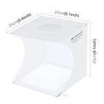 Đèn LED chụp ảnh không bóng PULUZ mini + lều chụp studio, chất liệu acrylic, diện tích hiệu quả 20cm x 20cm, 20cm (2 LED) + đèn không bóng