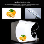 Đèn LED chụp ảnh không bóng PULUZ mini + lều chụp studio, chất liệu acrylic, diện tích hiệu quả 20cm x 20cm, 20cm (2 LED) + đèn không bóng