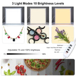 Đèn LED Acrylic PULUZ 1000LM Không Chói Không Giảm Ánh Sáng Có Công Tắc cho Hộp Studio Ảnh 40cm, Đèn(US), Đèn(UK), Đèn(EU)