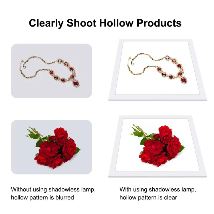 Đèn LED Acrylic PULUZ 1000LM Không Chói Không Giảm Ánh Sáng Có Công Tắc cho Hộp Studio Ảnh 40cm, Đèn(US), Đèn(UK), Đèn(EU)