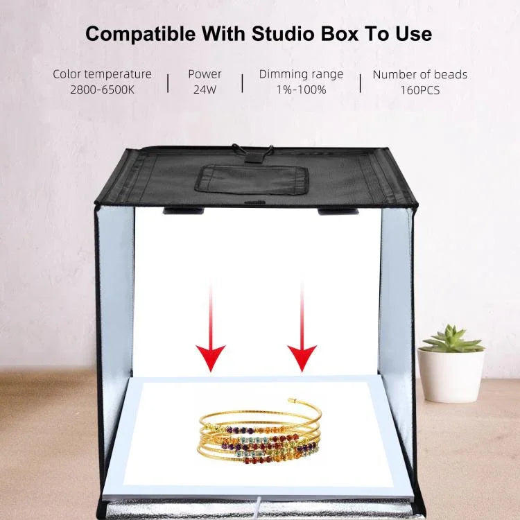 Đèn LED Acrylic PULUZ 1000LM Không Chói Không Giảm Ánh Sáng Có Công Tắc cho Hộp Studio Ảnh 40cm, Đèn(US), Đèn(UK), Đèn(EU)