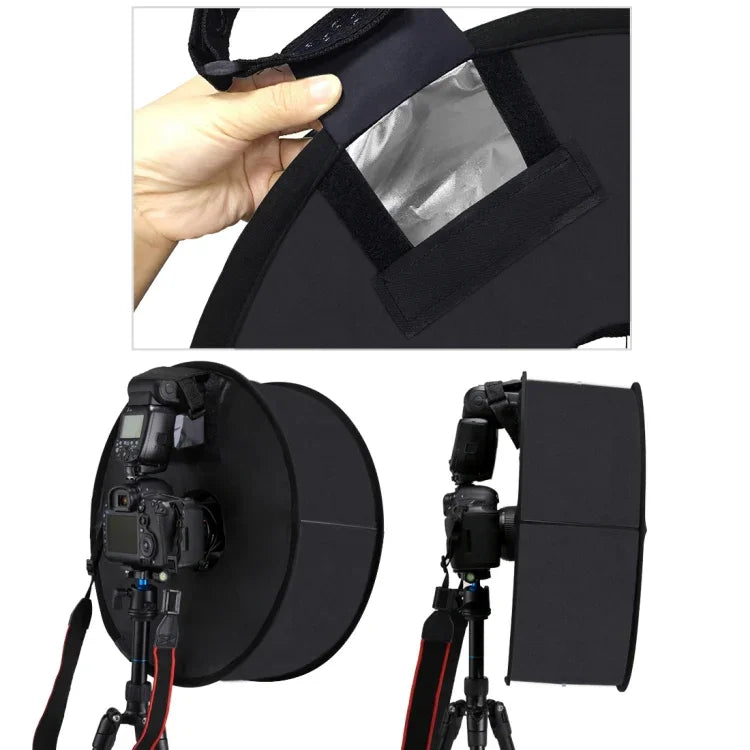 PULUZ tản sáng mềm kiểu tròn 45cm cho đèn flash SpeedLite chụp cận cảnh và chân dung, 45cm kiểu tròn