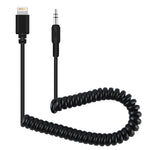 Cáp âm thanh PULUZ 3.5mm TRRS đực sang 8 chân đực cho micro thu âm trực tiếp, cáp co giãn dài đến 100cm, 3.5mm đực sang 8 chân