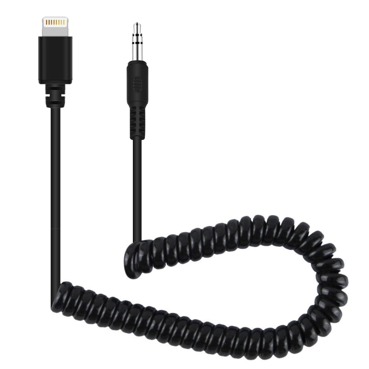 Cáp âm thanh PULUZ 3.5mm TRRS đực sang 8 chân đực cho micro thu âm trực tiếp, cáp co giãn dài đến 100cm, 3.5mm đực sang 8 chân