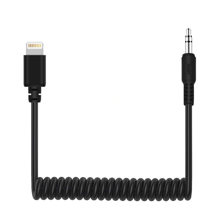 Cáp âm thanh PULUZ 3.5mm TRRS đực sang 8 chân đực cho micro thu âm trực tiếp, cáp co giãn dài đến 100cm, 3.5mm đực sang 8 chân