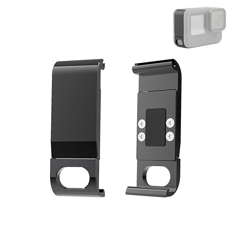 Nắp che cổng pin kim loại PULUZ cho GoPro HERO13 Black /12 Black /11 Black /10 Black /9 Black, Nắp bên kim loại nhựa