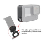 Nắp che cổng pin kim loại PULUZ cho GoPro HERO13 Black /12 Black /11 Black /10 Black /9 Black, Nắp bên kim loại nhựa