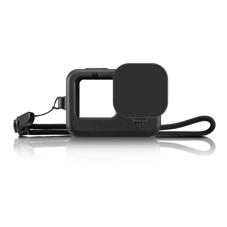 Ốp bảo vệ silicone PULUZ cho GoPro HERO12 Black /11 Black /10 Black /9 Black kèm dây đeo cổ tay & nắp ống kính, Dành cho GoPro HERO9 Black