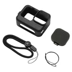 Ốp bảo vệ silicone PULUZ cho GoPro HERO12 Black /11 Black /10 Black /9 Black kèm dây đeo cổ tay & nắp ống kính, Dành cho GoPro HERO9 Black