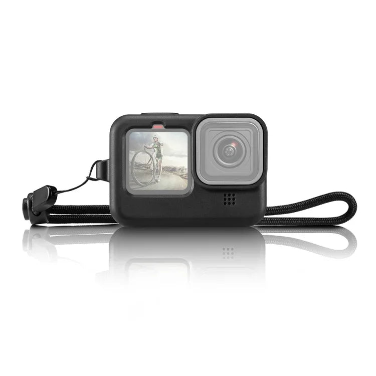 Ốp bảo vệ silicone PULUZ cho GoPro HERO12 Black /11 Black /10 Black /9 Black kèm dây đeo cổ tay & nắp ống kính, Dành cho GoPro HERO9 Black